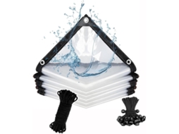 3x4 Ft Clear Plastic Tarp Heavy Duty Waterproof, Uv Resistant Tear Proof Vinyl Cover With Rustproof Grommets For Outdoor
