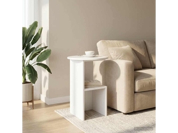 Vidaxl Mesa Lateral Branco Brilhante Ø 39,5 X 55 Cm