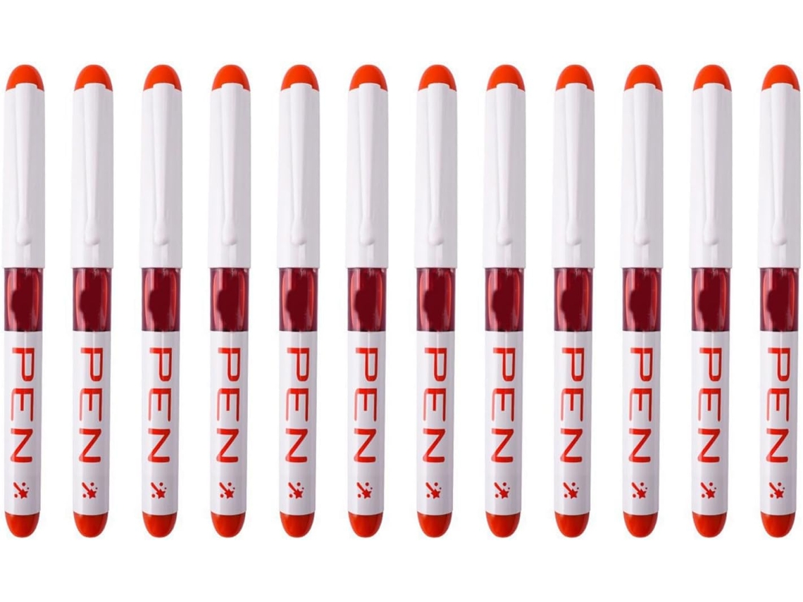 Pacote Com 12 Canetas-tinteiro Coloridas Com Tinta Líquida E Ponta Extrafina De 0,38 Mm Para Treinamento De Escrita Com Tinta.