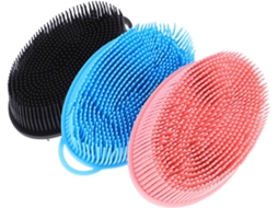 Conjunto De 3 Escovas Banho Esfoliantes Com Revestimento Silicone, Macias E Práticas Para Todos Os Tipos De Pele