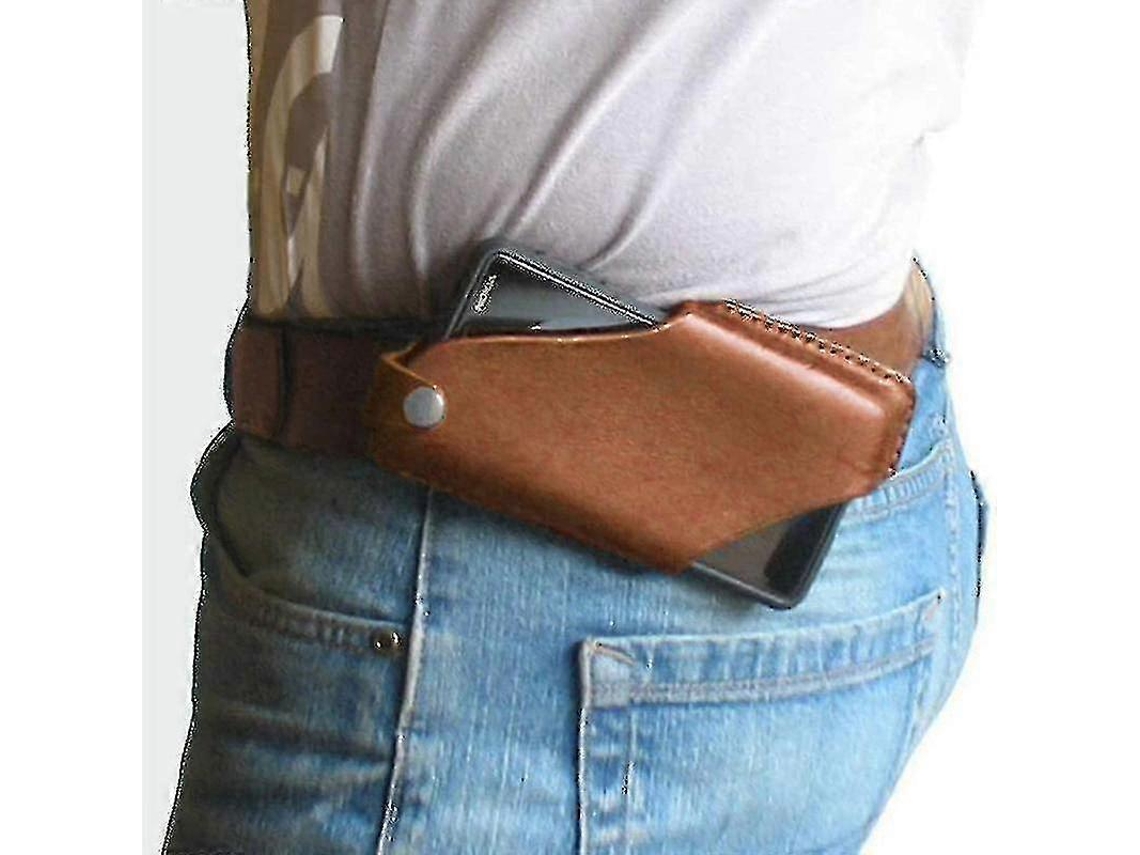 Funda Vintage De Couro Para Celular Com Lacinhos Para Cinto Homens