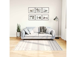 Vidaxl Tapete Lavável 120x170 Cm Preto E Branco