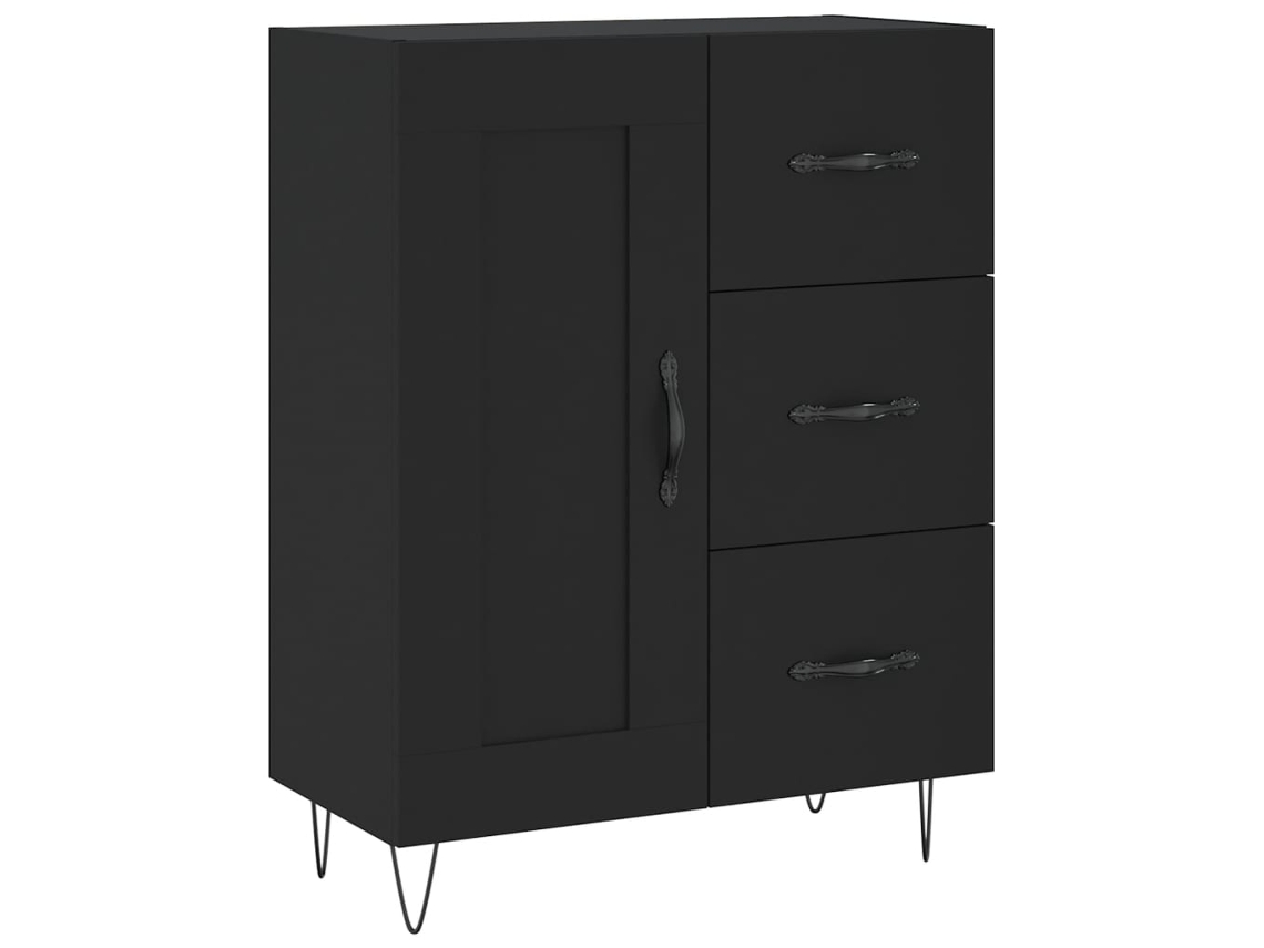 Aparador VIDAXL Preto Madeira processada (69,5x34x90 cm)