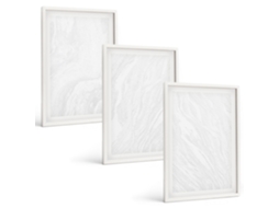 Conjunto De Pinturas Estrutura De Mármore Elegante Espelharte (3 Peças 40x60 Cm)