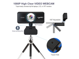 Câmera Web 1080p Para Pc Com Microfone Câmera De Vídeo Hd Para Desktop Windows Mac Tvs Android