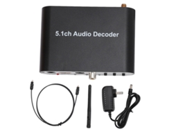 Mali decoder de Som Digital 5.1 Canais com Hdmi Arc Bluetooth 5.0 Óptico Spdif Coaxial Usb 100‑240v Plug Us