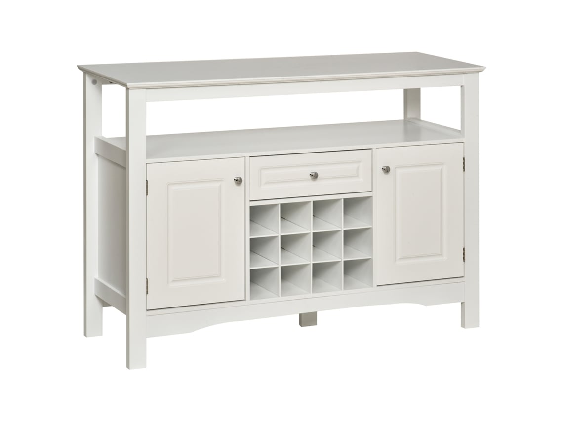 Aparador de Cozinha Mdf Cor Branco 116,5x40x82,5 cm Homcom