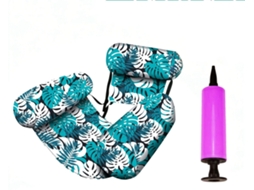 Boia inflável AQUAFORGE, dobrável, dupla função, com encosto, espreguiçadeira, brinquedo inflável para piscinas e praias