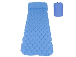 Colchão de ar inflável para camping 198x68x6cm com bomba de pé | S/MARCA