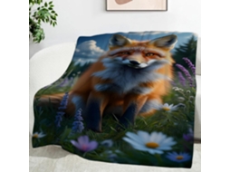 Manta Fox Mantas Daisy 100x130 Cm de Flanela Multifuncional Macia e Aconchegante para Cama Cochilo no Escritór