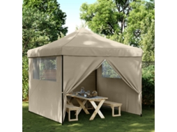 Vidaxl Tenda P/ Festas Pop-up Dobrável C/ 4 Paredes Cinza-acastanhado