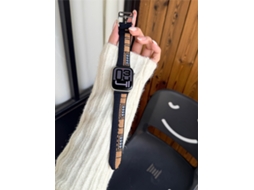 Pulseira Party Style Ultra Knit Jacquard Com Fivela De Pino Para Apple Watch S10 S11 38 40 41 42mm Preta Cáqui