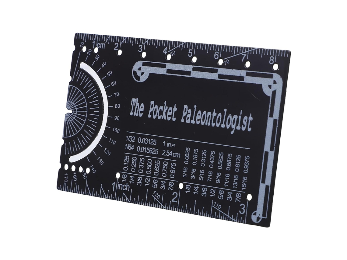 Escala Métrica De Graduação Compacta Em Metal Preto Para Dispositivos De Engenharia.