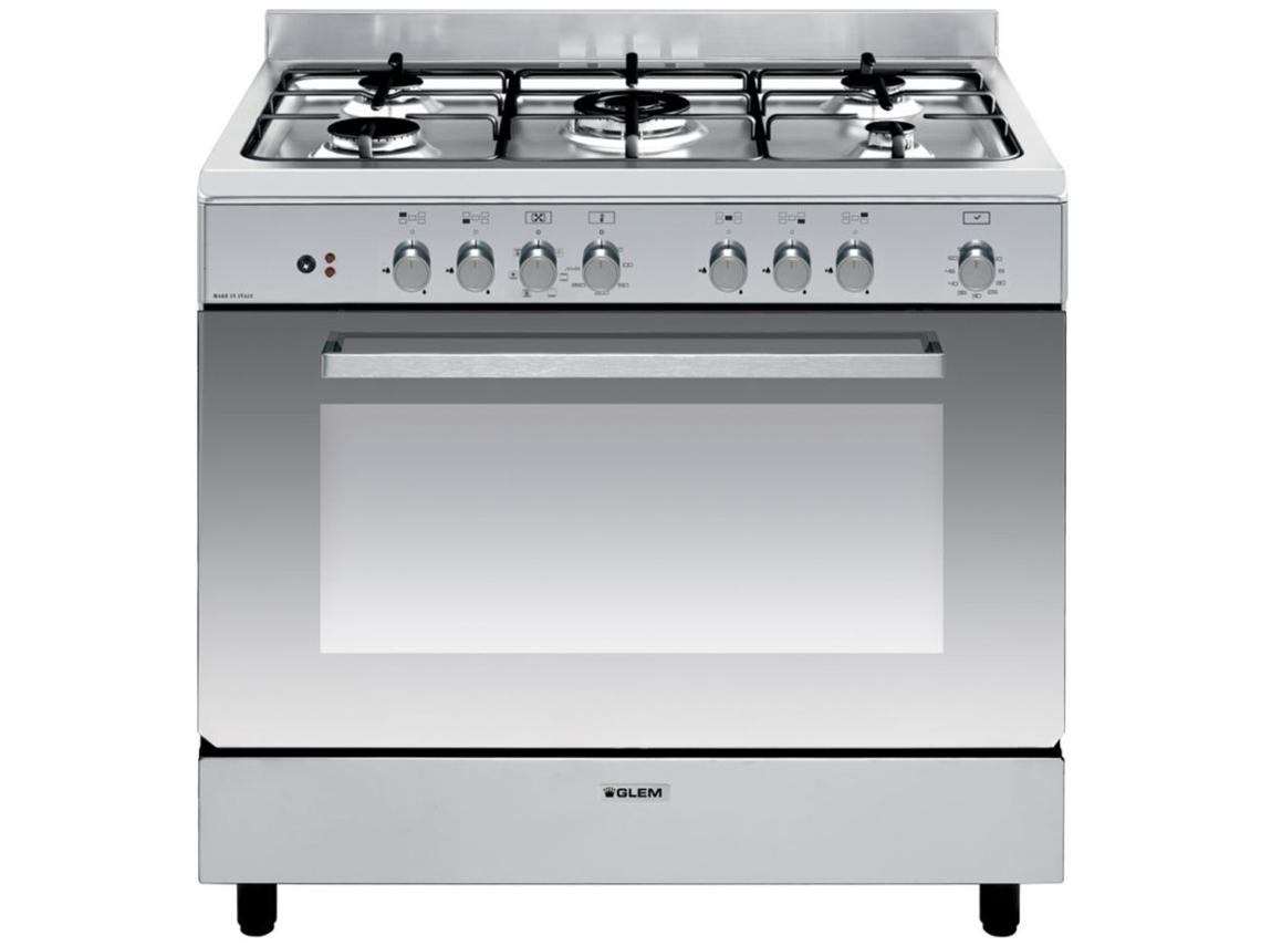 Fogão GLEM GE960CBIX2 (104 L - Elétrico e Gás - Inox)