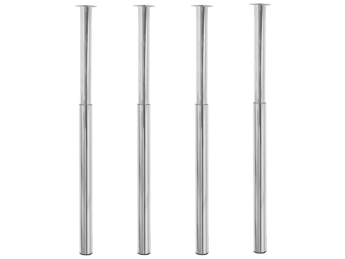 Vidaxl Pernas De Mesa Telescópicas 4 Pcs 710 Mm-1100 Mm Cromado