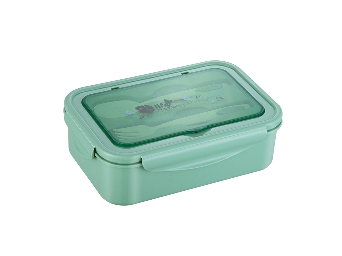 Lancheira Bento À Prova de Vazamentos para Adultos Verde Capa Translúcida-1400Ml LUUCOZK