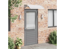 Vidaxl Cobertura De Porta Cinza E Transparente 100x75 Cm Policarbonato