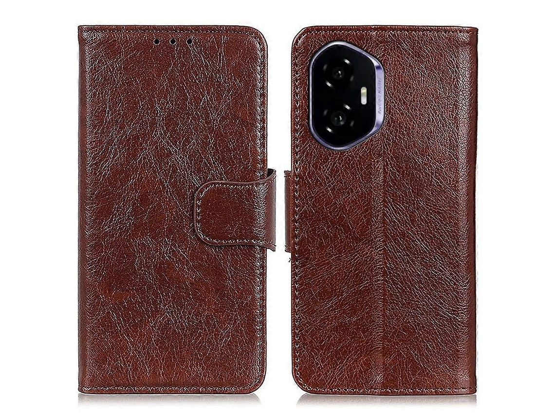 Capa De Celular Flip De Couro Com Textura Napa Para Honor 400