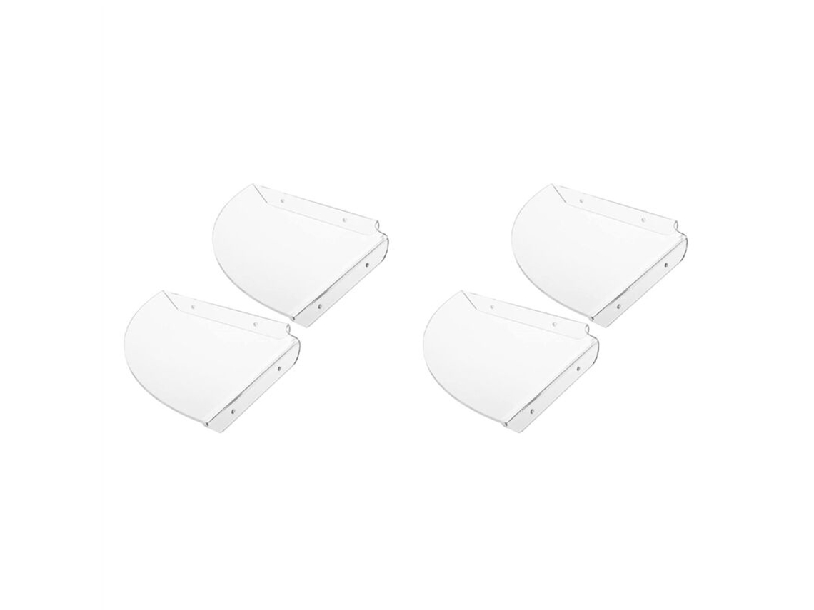 Prateleira de Canto Flutuante em Acrílico para Parede, Suporte para Caixas de Som e Decoração, Transparente AQUAFORGE