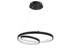 Led Luminária Pendente de Alumínio Preto 40 Cm de Diâmetro 150 Cm Regulável Design Candeeiro de Mesa de Jantar Moderno com Controle Remoto NETTLIFE