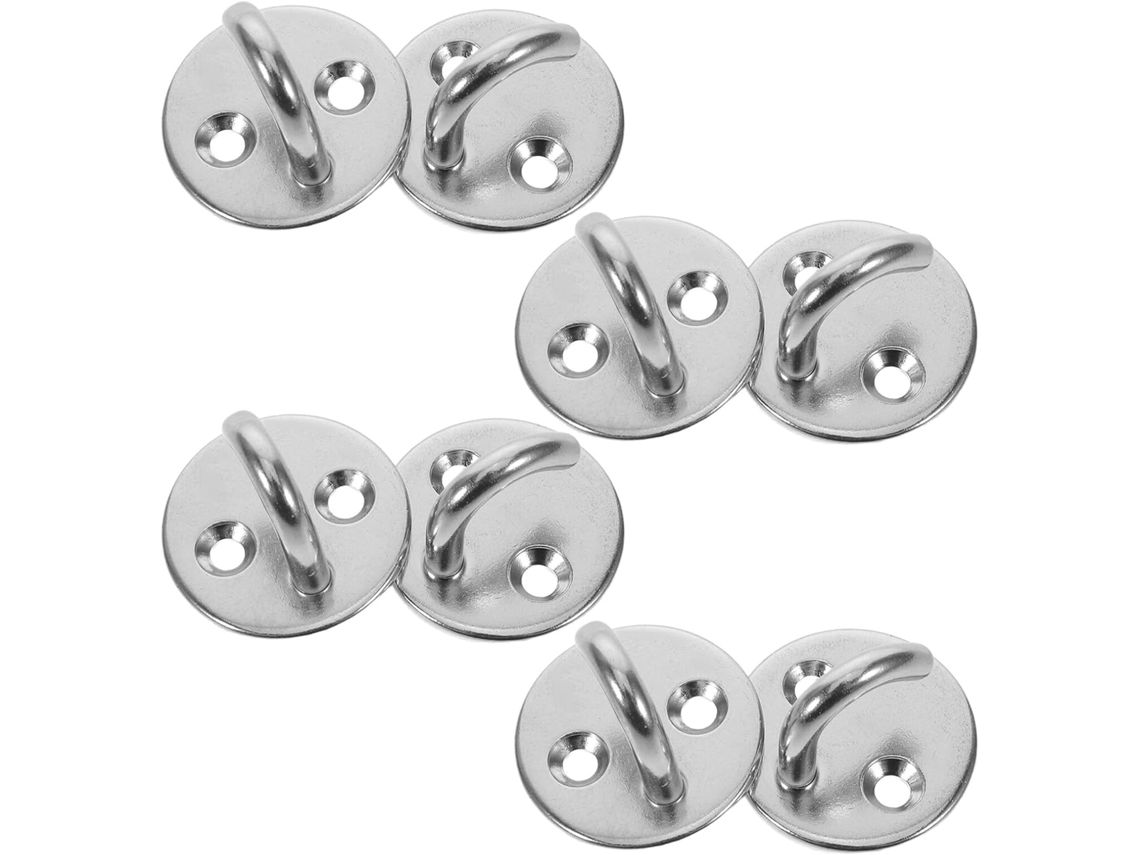 Mikinona Conjunto De 8-ganchos Aço Inoxidável 5mm Com Olhal Aberto, Base Plana, Acessórios Marinhos Resistentes