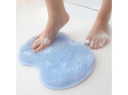 Tapete Massageador E Esfoliante Para Os Pés Uso No Chuveiro, Com Ventosas Antiderrapantes, Ideal Banho Du Cha (azul)