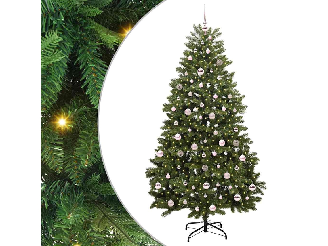 Conjunto 1 Árvore De Natal Artificial Vidaxl Verde Pvc (210 Cm)