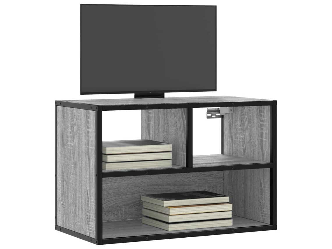 Móvel P/ Tv 60x31x39,5 Cm Deriv. Madeira/metal Cinzento Sonoma Dkd Home Decor