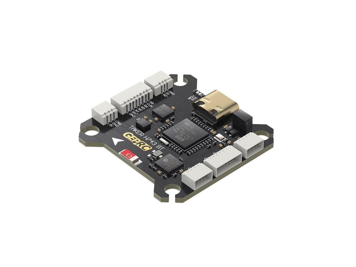 Controlador de Voo Fc30.530.5mm Geprc Taker H743 Bt com Giroscópio Duplo, 3 6s e Saída Bec de 5v 12v para Drones de Corrida Fpv. MDUG