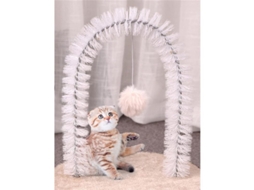 2026 brinquedo para Gatos Escova de Arranhar Arco Suave com Corda Material Plush Lavável Suprimento para Animais de Estimação Bege