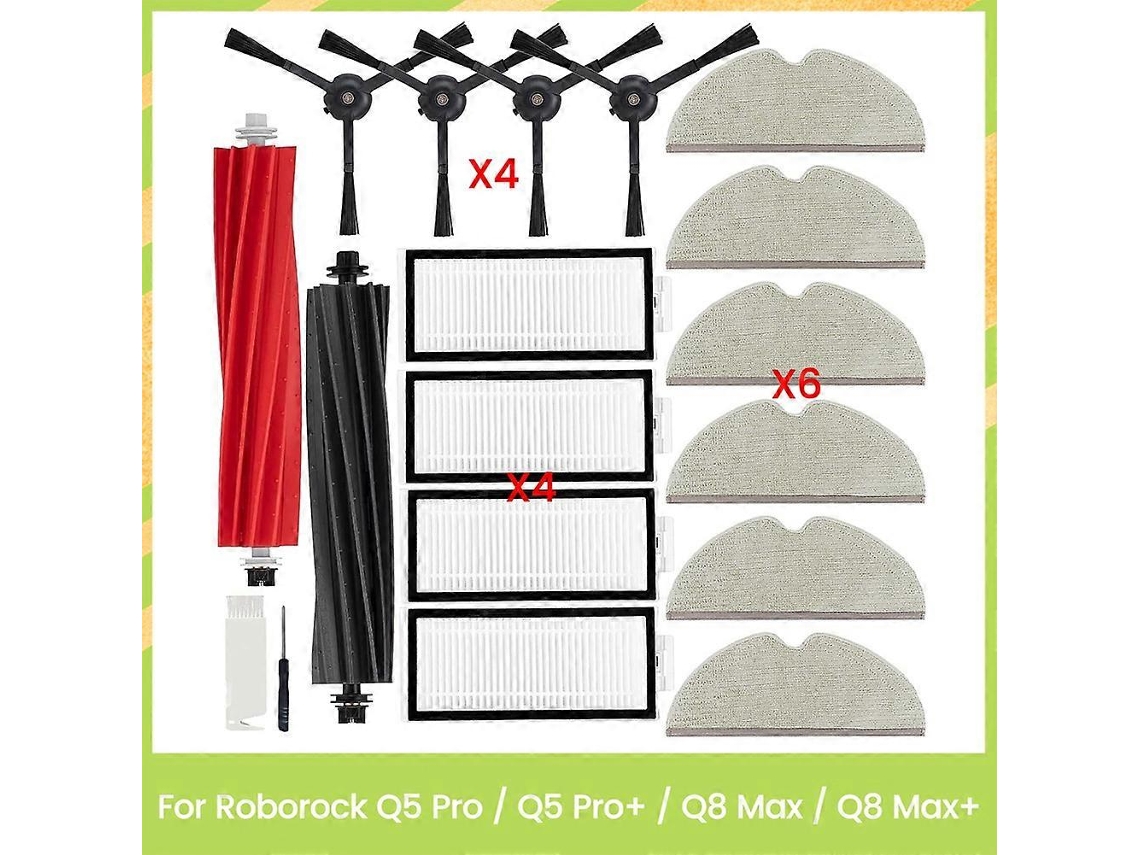 Acessórios Reposição Kit Para Q5 Pro / Pro+ Q8 Max Max+ Robô Aspiradors Peças