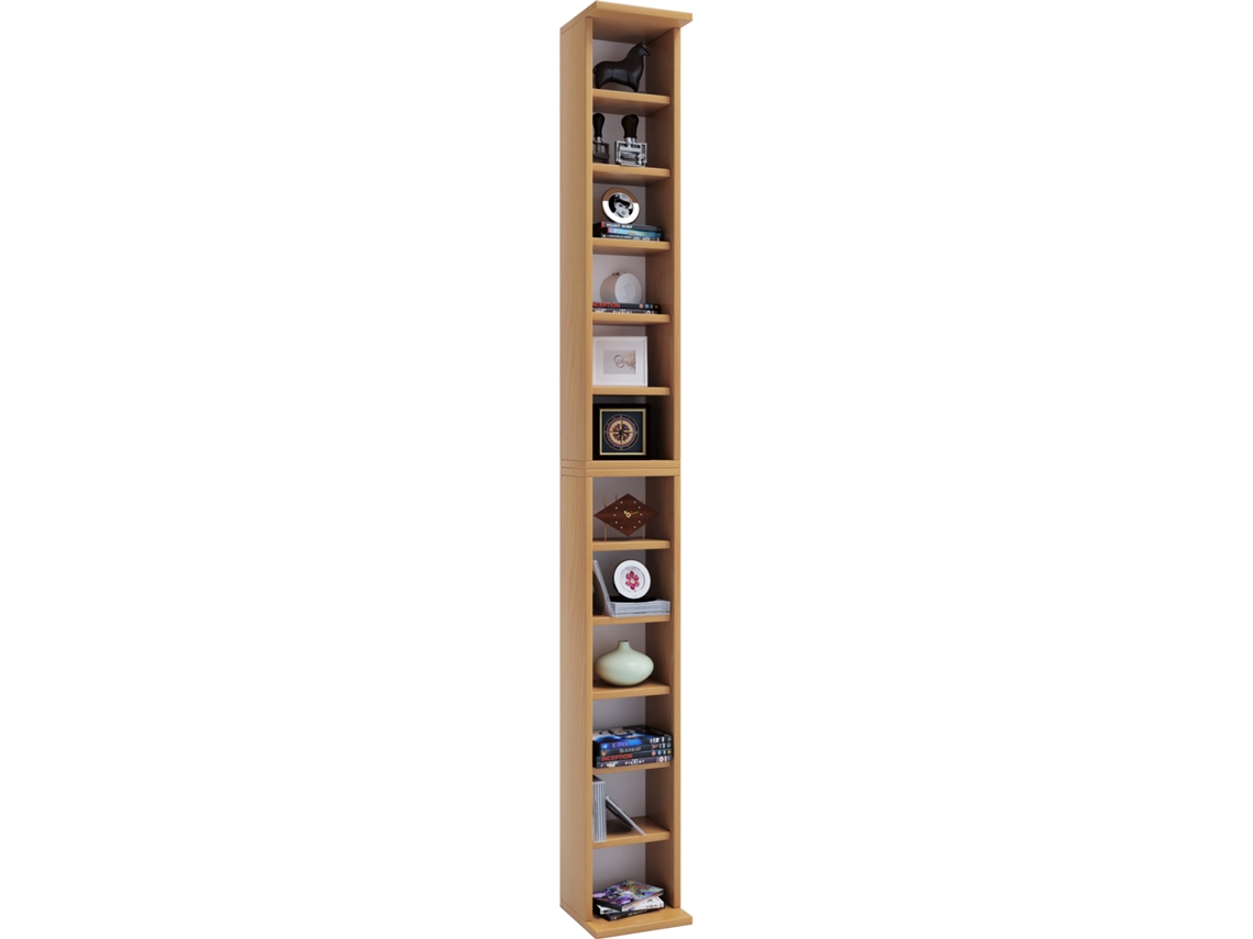 Suporte De Madeira Para Cd Dvd Prateleira Decorativa Bigol Vcm