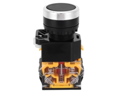 Interruptor Push button 22mm 37v 440v Preto Autoblindante