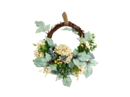 Coroa De Hortênsia Artificial Decorar Porta Parede Primavera