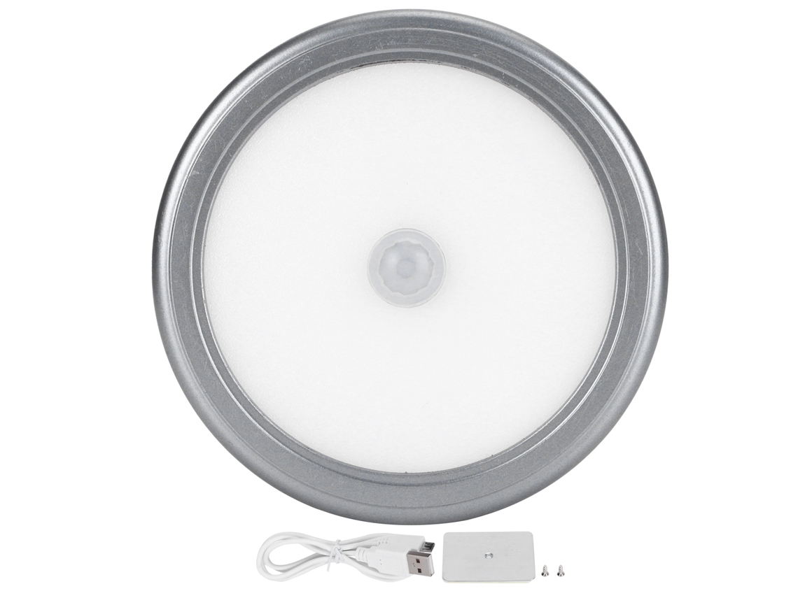 Luminária de Indução Corporal com Intensidade Ajustável e Recarregável Via Usb, Ideal para Armários, Guarda, Roupas, Escadas e Quartos BRILVIBERA