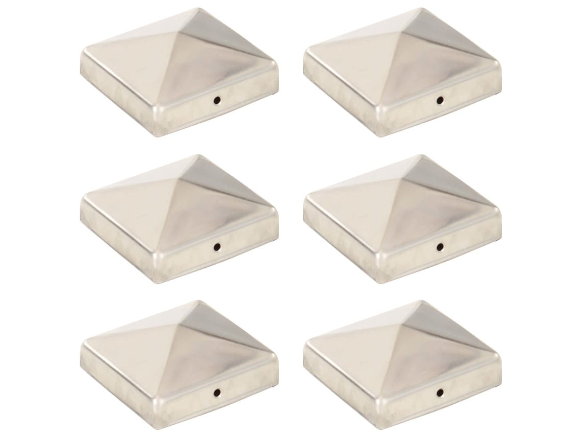 Post Cap, Post Caps Vidaxl Prateado Aço Inoxidável (81 X 81 Mm)
