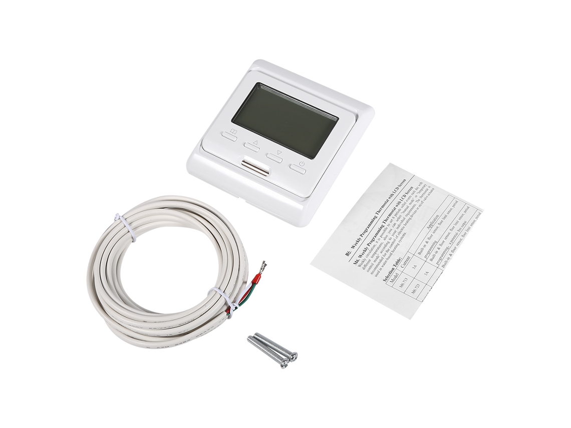 Laxiscreed Termostato De Aquecimento Programável Semanal Com Display Lcd E Capacidade De 16a