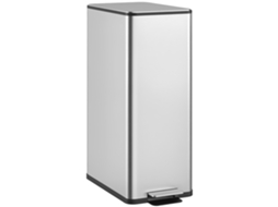 Caixote do Lixo Cozinha Aço Inoxidável 20 L com Tampa Fecho Suave - Compacto com Balde Interno Removível