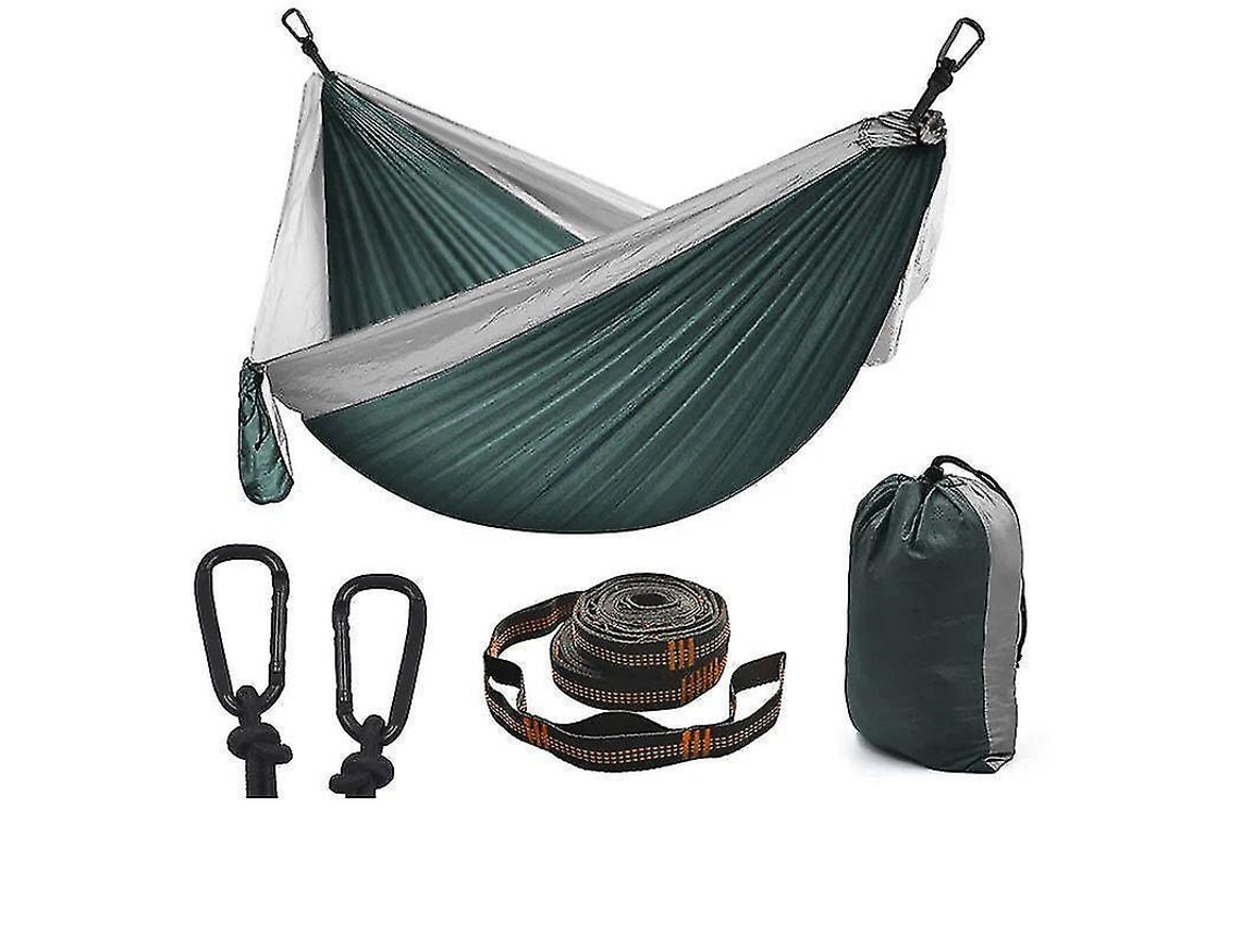 Rede De Nylon Portátil Para Áreas Externas Para 2 Pessoas Com Alça Para Árvores E Mosquetões De Liga De Alumínio Slowmoose (270140 Cm)