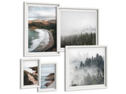 Composição De Quadros Padrões Minimalistas Abstratos Moldura Branca Imagens Para Um Quarto Infantil Espelharte (conjunto De 5 Imagens)