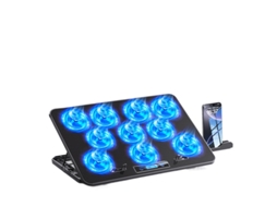 Suporte Cooler Gaming Ajustável Para 12 A 17.3 Polegadas Computador Refrigeração Com 10 Ventoinhas
