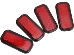 Refletor Retangular Rengue, Conjunto De 4 Adesivos Refletivos, Adesivos De Segurança Para Carro E Motocicleta Com Alerta