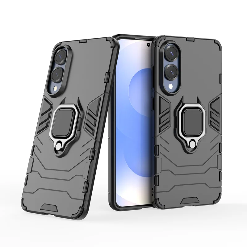 (preto, Galaxy S23) Capa Protetora Resistente Com Suporte Magnético Em Anel, À Prova De Quedas, Ideal Para Carro.