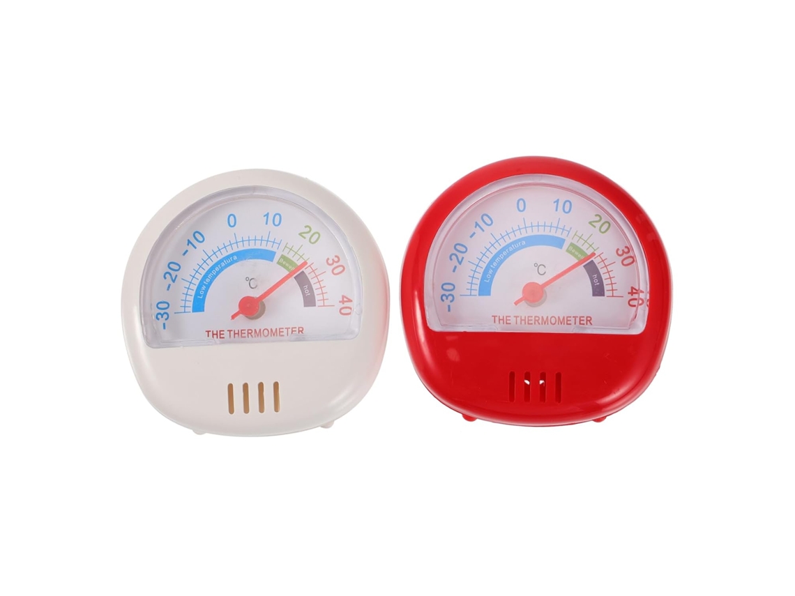 Conjunto De 4 Termômetros Para Geladeira Alipis, Medidores De Temperatura Plástico Para Uso Interno E Externo, Fáceis De