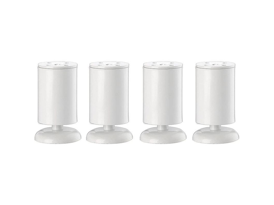 4 Peças De Pés De Móveis Ajustáveis De Aço Inoxidável Cilíndricos Para Mesa Sofá Altura 6cm Resistente Anti-deslizante