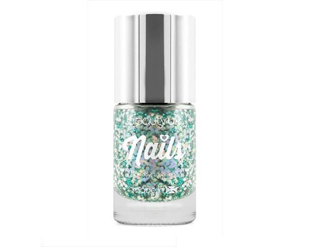 Beauty UK Glitter Nail Polish - Aurora Dream Green