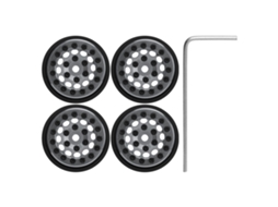 Mali 4pcs Aro de Beadlock de 1.0 Polegada 12 Buracos Liga de Alumínio para Fms Fcx24 1/24 Crawler Cor Titânio
