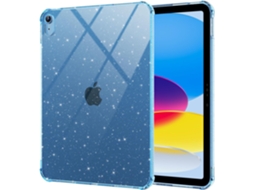 Lurelia Capa Para Ipad De 11a E 10.ª Geração Projetada Especificamente Para O De 11 Polegadas E 10,9, Azul, Suporte Integrado, Acabamento Transparente