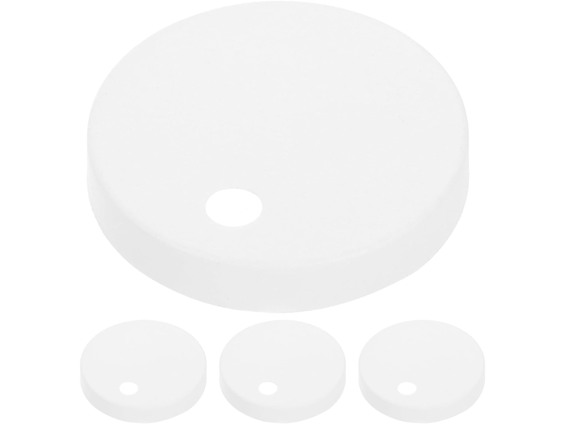Tampas De Fuso Vaso Sanitário E Conjunto 4 Peças Plástico Branco Fusos Decorativos Assento Fácil Instalação