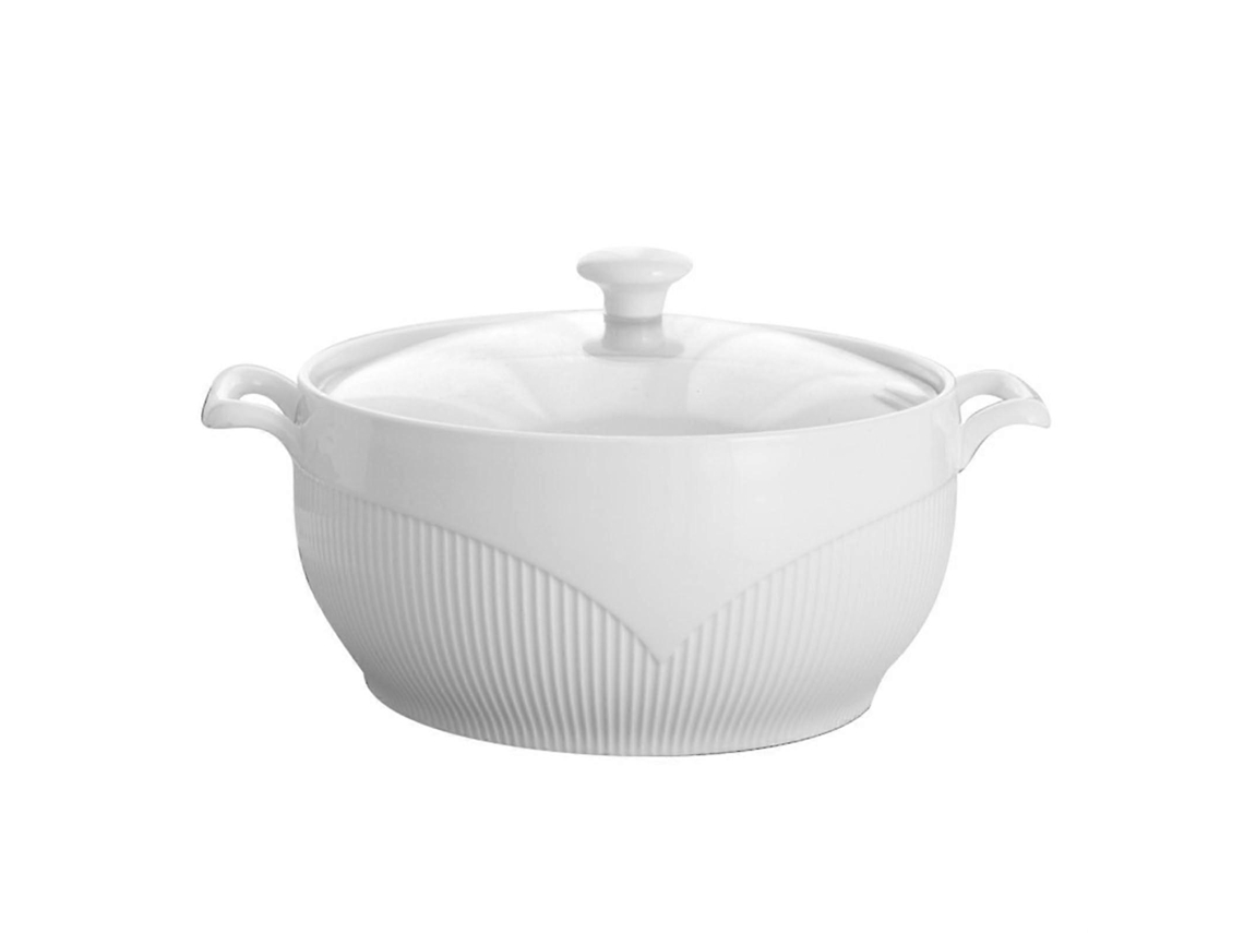 Panela Grande De Cerâmica Para Sopa Com Tampa, Design Elegante Em Relevo, Própria Para Micro-ondas E Lava-louças.